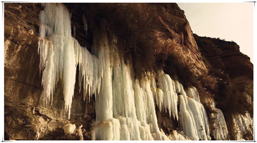 冬季到靖遠看冰瀑