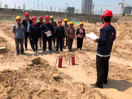 陜煤建設地基分公司二項目部加強防火意識開展消防演練