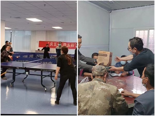 陜煤建設(shè)天工公司土建二部開(kāi)展“慶五一，迎五四”乒乓球比賽主題黨日活動(dòng)