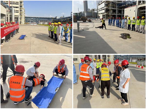 陜煤建設(shè)天工公司土建十七項目部：走進安全月里的觸電事故應急演練