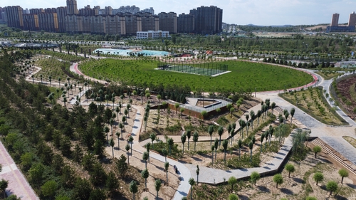 璀璨燈光扮靚城市 運(yùn)動(dòng)公園夜景美如畫(huà)