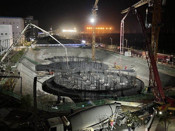 陜煤建設(shè)第二直屬項目部：提前4小時完成2#末煤倉工程大體積混凝土筏板澆筑